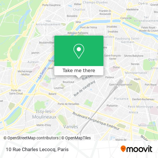 Mapa 10 Rue Charles Lecocq