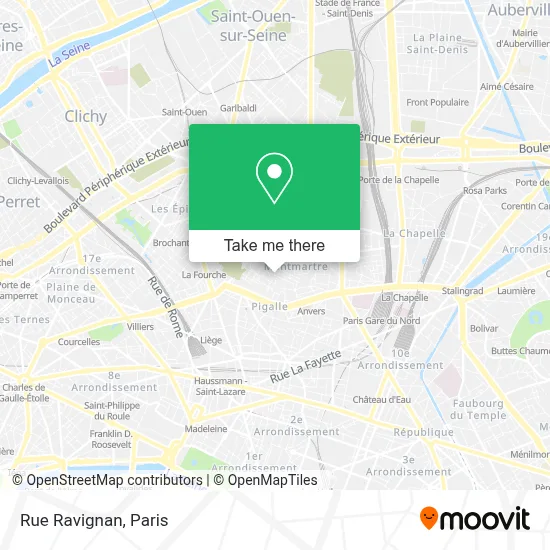Mapa Rue Ravignan