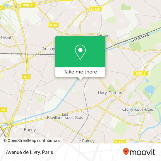 Avenue de Livry map