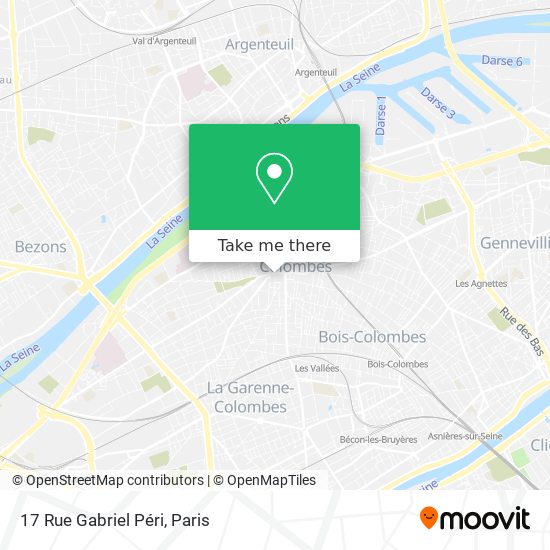 Mapa 17 Rue Gabriel Péri