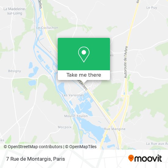 Mapa 7 Rue de Montargis