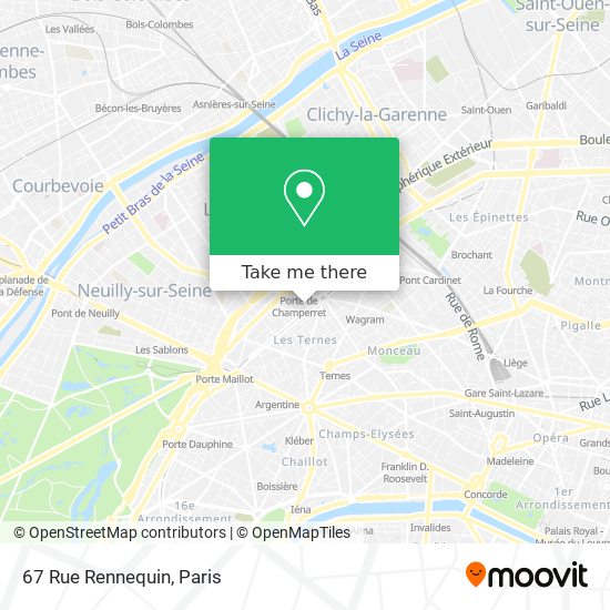 Mapa 67 Rue Rennequin