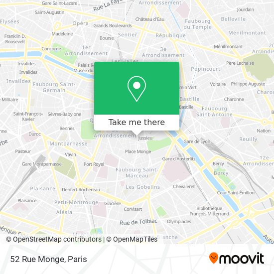 52 Rue Monge map