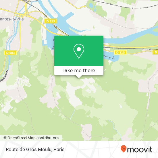 Route de Gros Moulu map