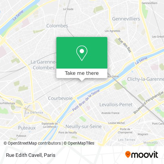 Mapa Rue Edith Cavell