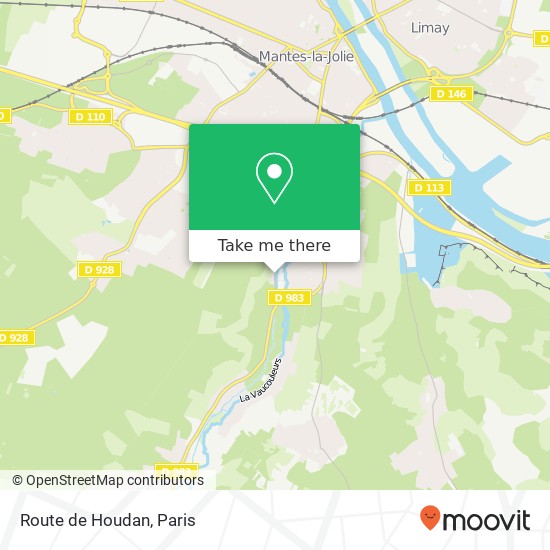 Mapa Route de Houdan