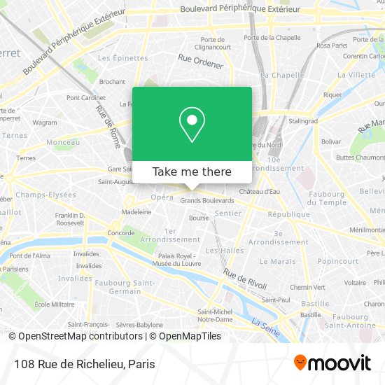 Mapa 108 Rue de Richelieu