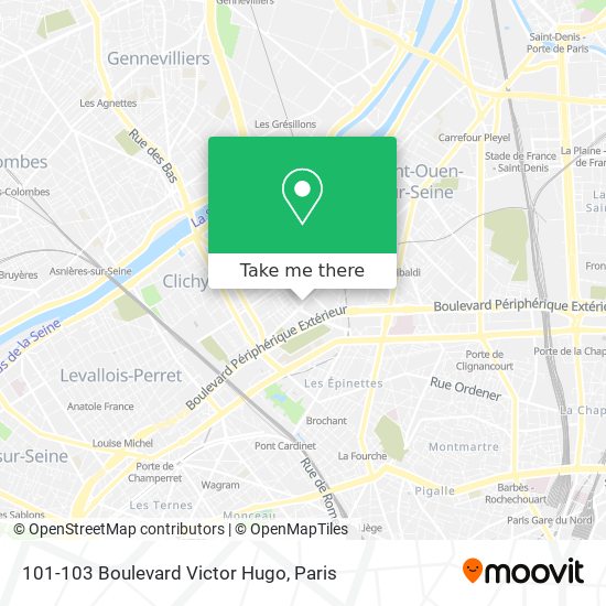 Mapa 101-103 Boulevard Victor Hugo