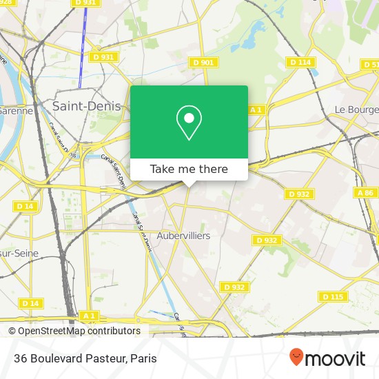 Mapa 36 Boulevard Pasteur