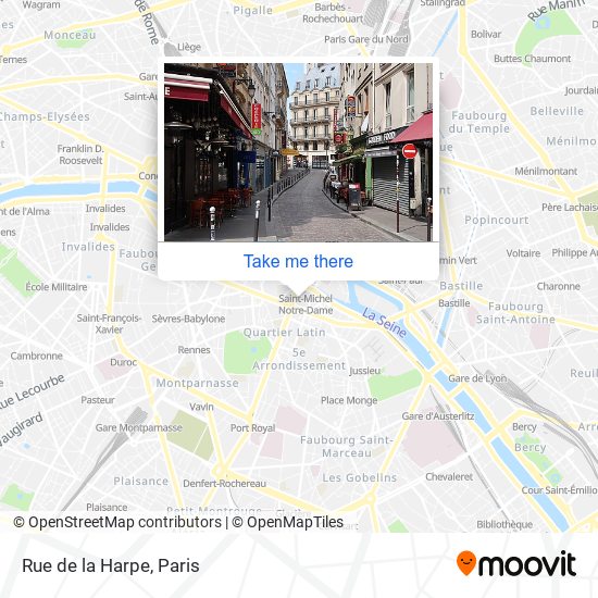 Mapa Rue de la Harpe