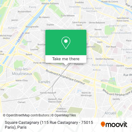 Square Castagnary (115 Rue Castagnary - 75015 Paris) map