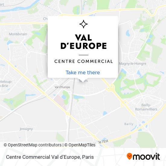 Mapa Centre Commercial Val d'Europe