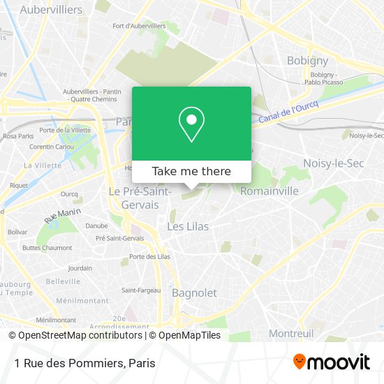 Mapa 1 Rue des Pommiers