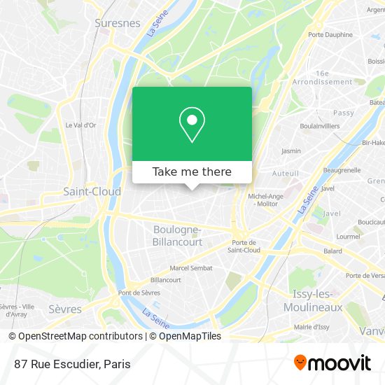 87 Rue Escudier map