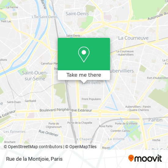 Mapa Rue de la Montjoie