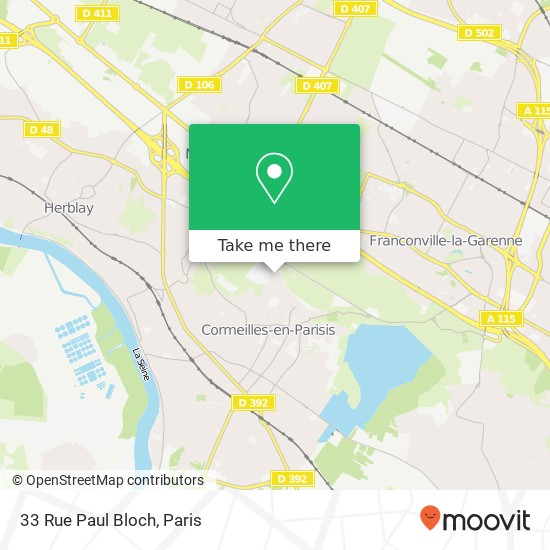 Mapa 33 Rue Paul Bloch
