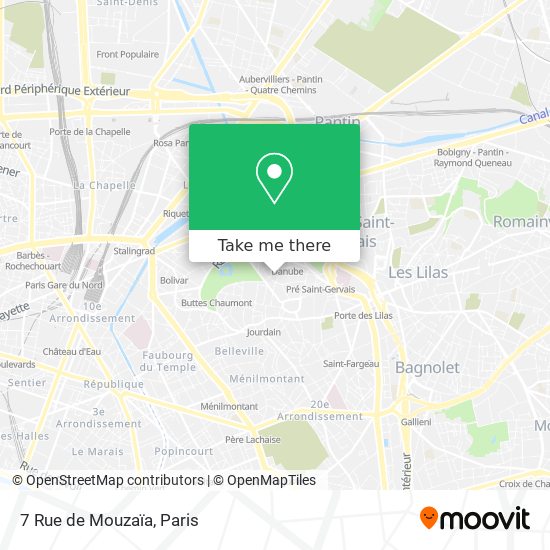 Mapa 7 Rue de Mouzaïa