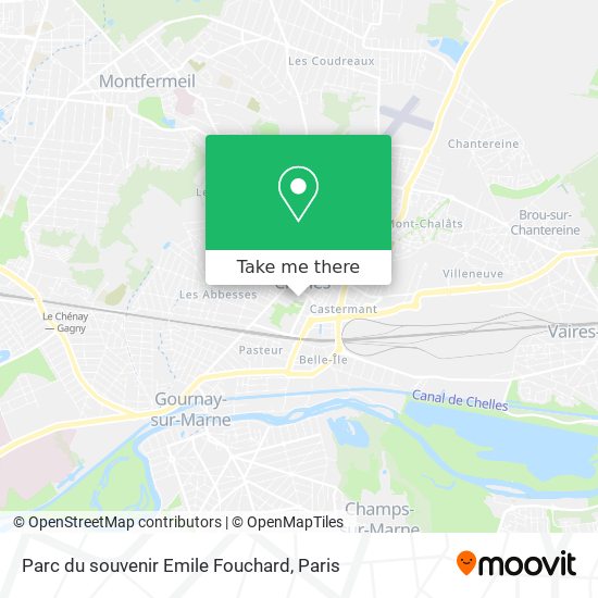 Parc du souvenir Emile Fouchard map