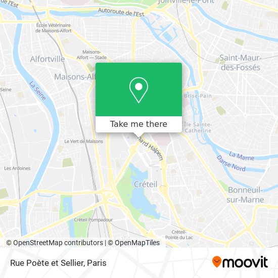 Mapa Rue Poète et Sellier