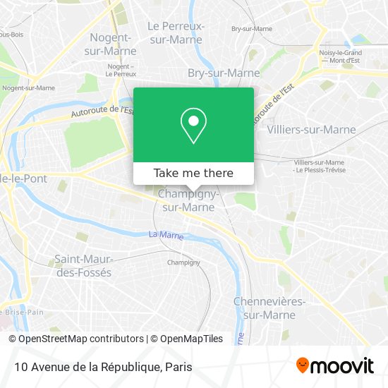 10 Avenue de la République map