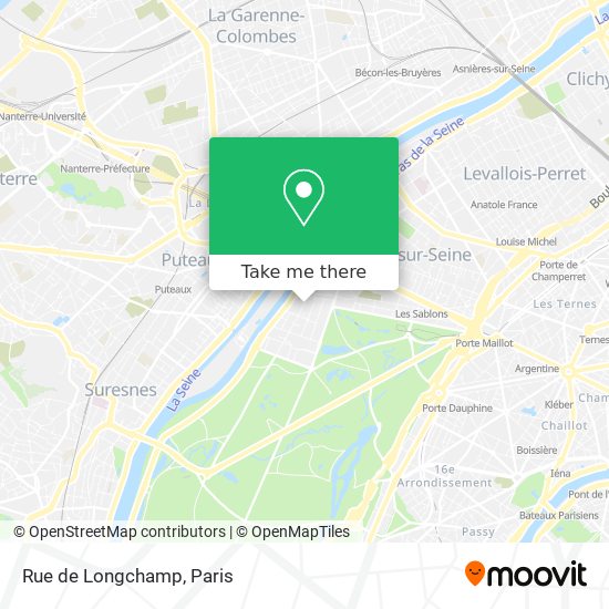 Rue de Longchamp map