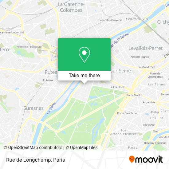 Rue de Longchamp map