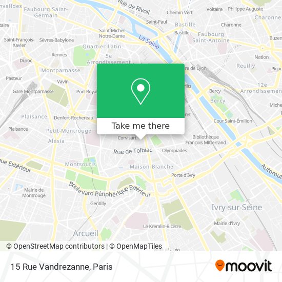 Mapa 15 Rue Vandrezanne