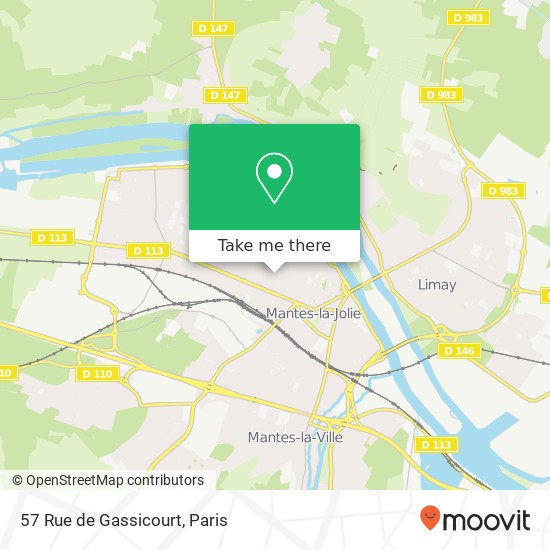Mapa 57 Rue de Gassicourt