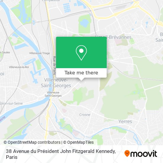 Mapa 38 Avenue du Président John Fitzgerald Kennedy