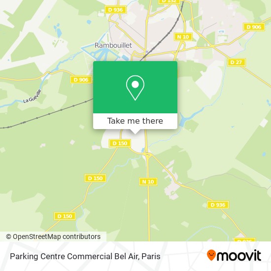 Mapa Parking Centre Commercial Bel Air