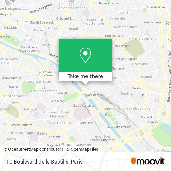 Mapa 10 Boulevard de la Bastille