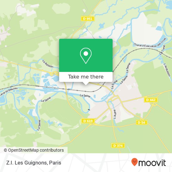 Z.I. Les Guignons map