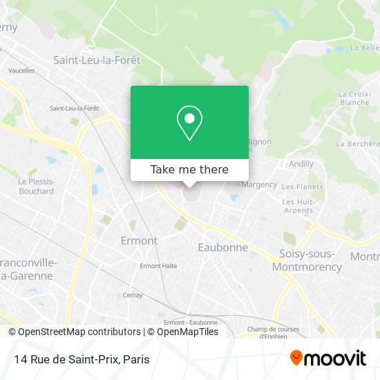 Mapa 14 Rue de Saint-Prix