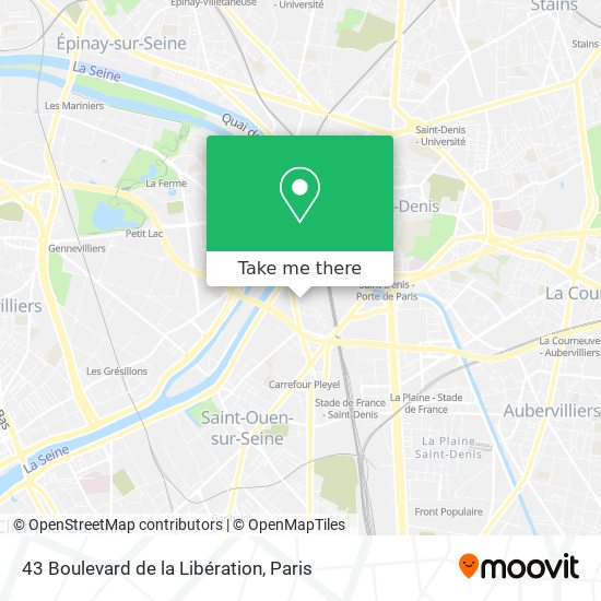 Mapa 43 Boulevard de la Libération