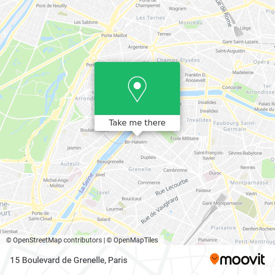 Mapa 15 Boulevard de Grenelle