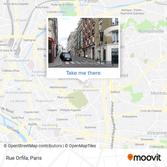 Mapa Rue Orfila