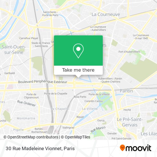 Mapa 30 Rue Madeleine Vionnet