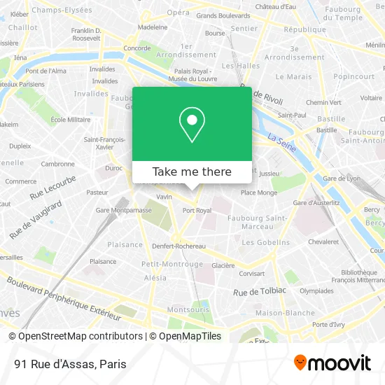 91 Rue d'Assas map