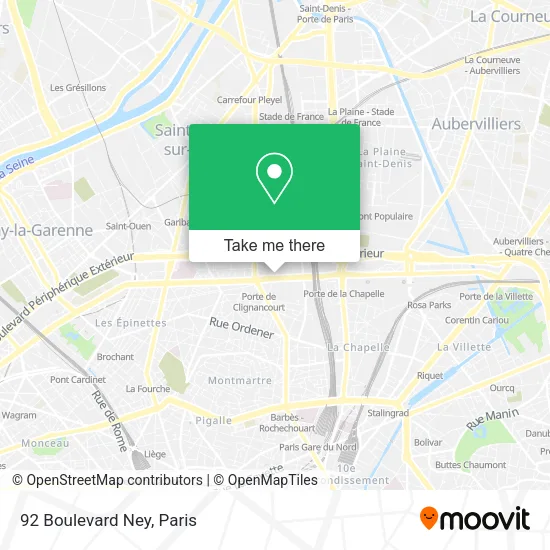 92 Boulevard Ney map