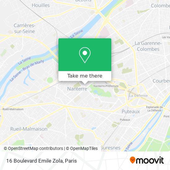 Mapa 16 Boulevard Emile Zola