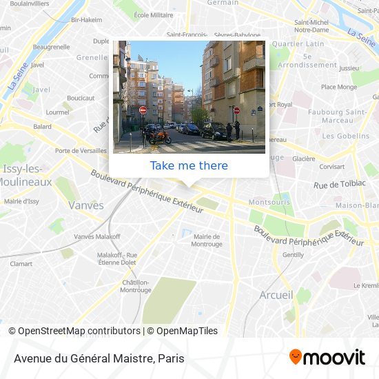 Mapa Avenue du Général Maistre