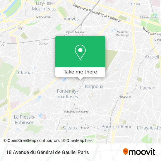 Mapa 18 Avenue du Général de Gaulle