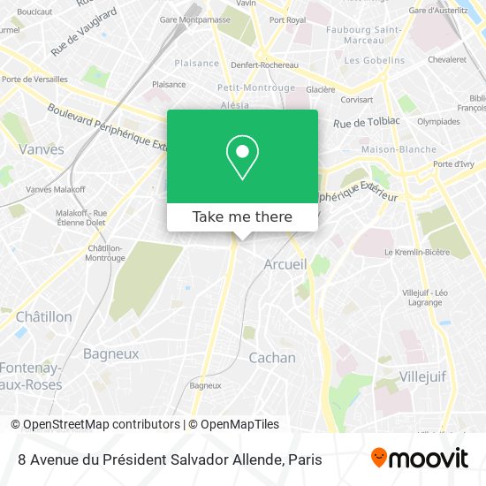 Mapa 8 Avenue du Président Salvador Allende