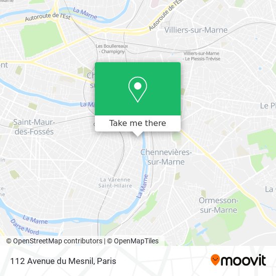 112 Avenue du Mesnil map
