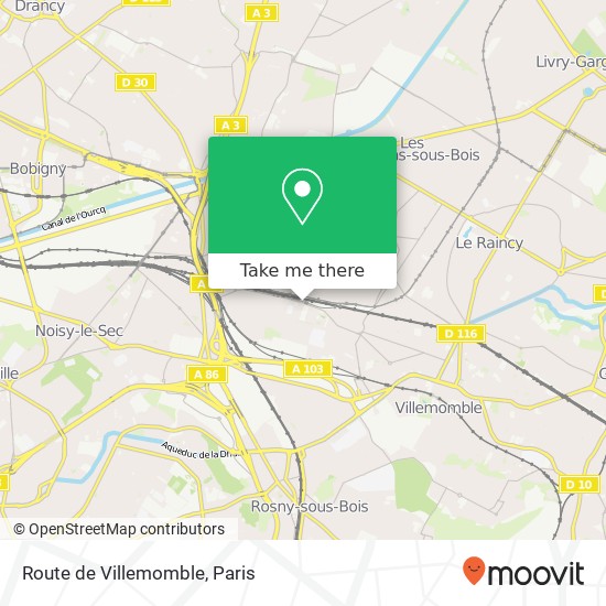 Mapa Route de Villemomble