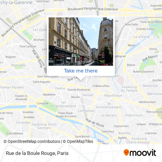 Mapa Rue de la Boule Rouge