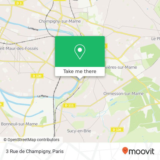 3 Rue de Champigny map