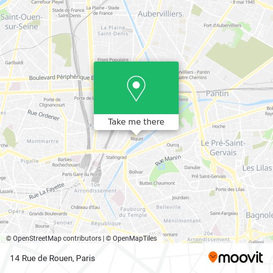 Mapa 14 Rue de Rouen