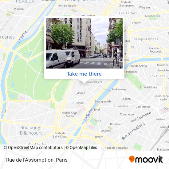 Mapa Rue de l'Assomption