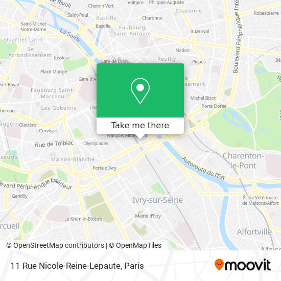 Mapa 11 Rue Nicole-Reine-Lepaute